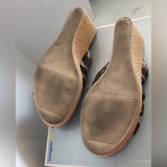 Cloud walker bronze trinity wedge slip on sandal 8W - Picture 12 of 16